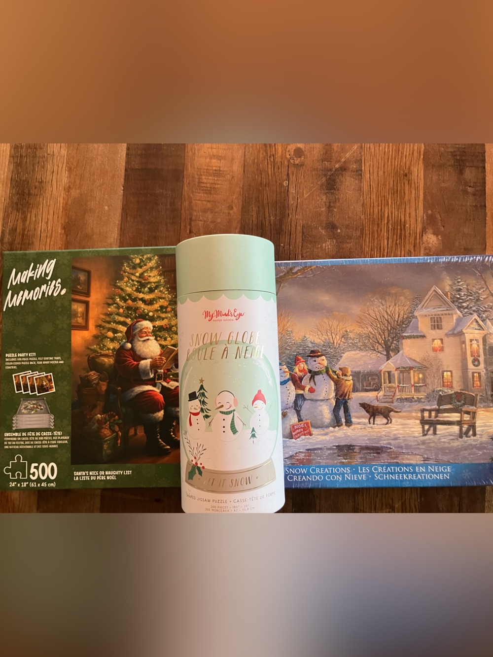 NIB Christmas Puzzles Bindle of 3